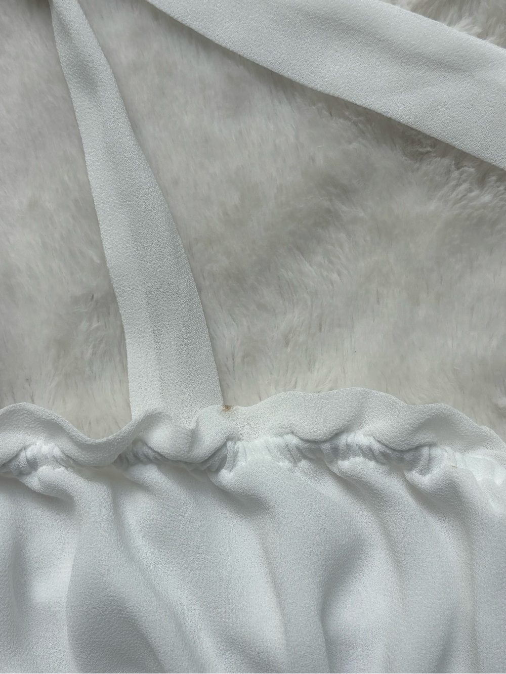 Wilfred White Strapless Ruffled Bandeau Top - Picture 7 of 15